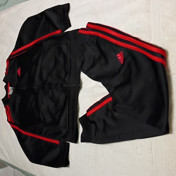 adidas Other - Adidas Black and Red Athletic Set Kids Size 7
